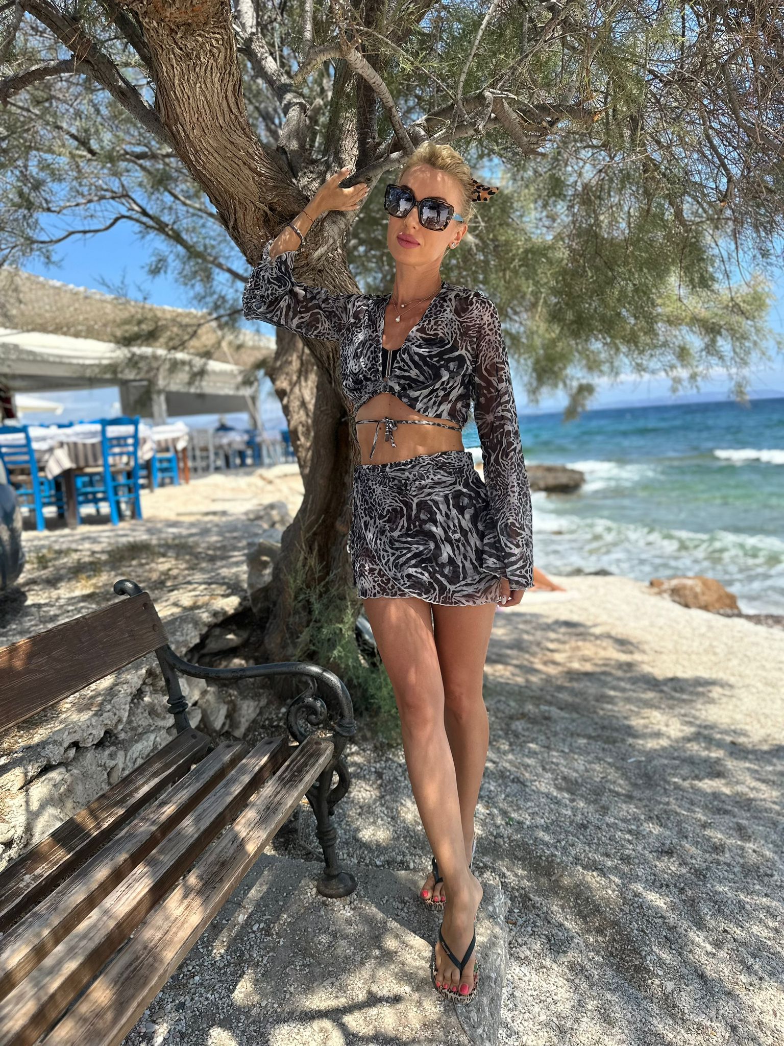 Tan Through beach pareo